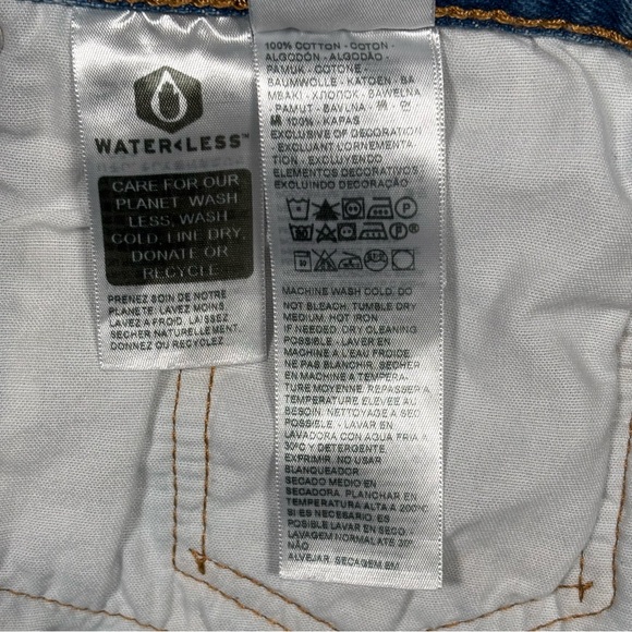 Levi's 501 Button Fly Cut Off Denim Jean Shorts Women’s Size 31 Blue Distressed - Picture 8 of 14